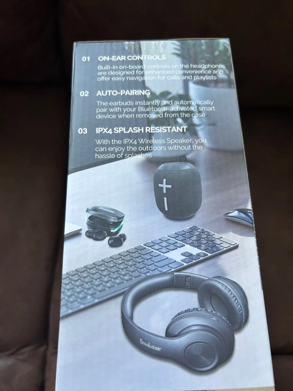 Brookstone Triple Wireless Audio Kit - Black and Gray